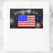 4 juli Feest - Amerikaanse vlag Rechthoekige Sticker (Tas)