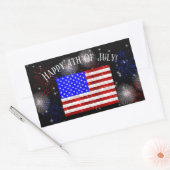 4 juli Feest - Amerikaanse vlag Rechthoekige Sticker (Envelop)