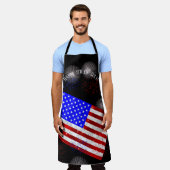 4 juli Feest - Amerikaanse vlag Schort (Gedragen)