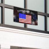 4 juli Feest - Amerikaanse vlag Spandoek (Buitenkant Gebouw)