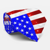 4 juli Feest - Amerikaanse vlag Stropdas (Opgerold)