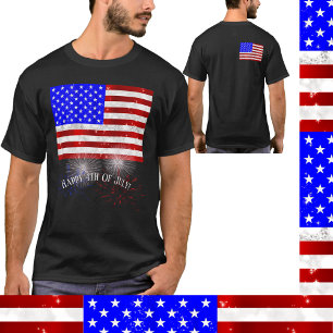 4 juli Feest - Amerikaanse vlag T-shirt