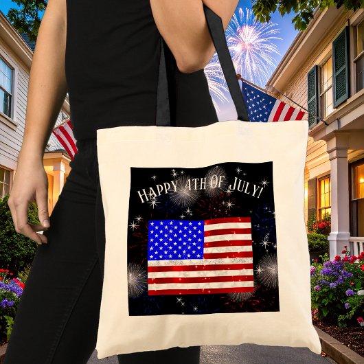 4 juli Feest - Amerikaanse vlag Tote Bag