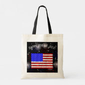 4 juli Feest - Amerikaanse vlag Tote Bag (Achterkant)