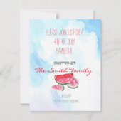 4 juli feest barbecue uitnodiging (Achterkant)