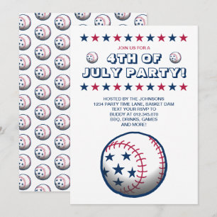 4 juli Feest Baseball Kaart