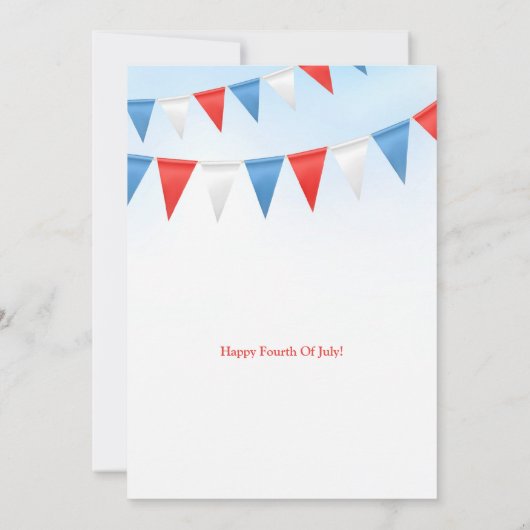 4 juli feest BBQ uitnodiging (Achterkant)