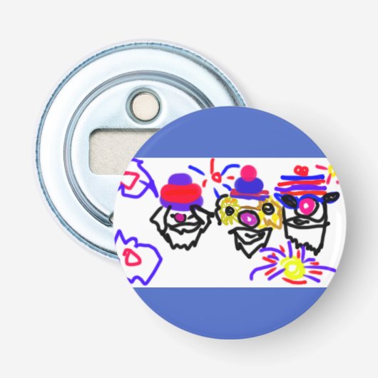 4 juli-feest button flesopener (Voorkant)