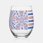 4 juli feest Drinkware Set Wijnglas Zonder Voet (Voorkant)