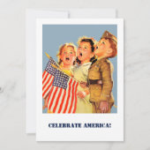 4 juli Feest | Evenement  kunstuitnodiging Kaart (Voorkant)