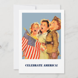 4 juli Feest | Evenement  kunstuitnodiging Kaart