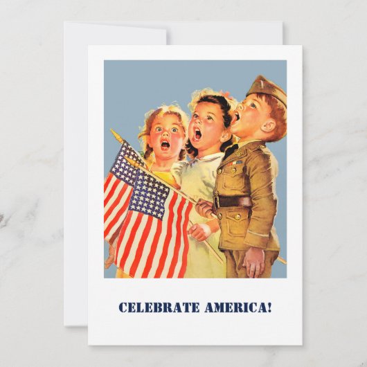 4 juli Feest | Evenement kunstuitnodiging Kaart (Voorkant)