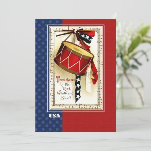 4 juli Feest | Evenement  ontwerp Kaart (Staand voorkant)