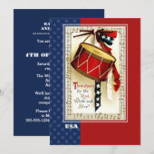 4 juli Feest | Evenement  ontwerp Kaart (Voorkant / Achterkant)