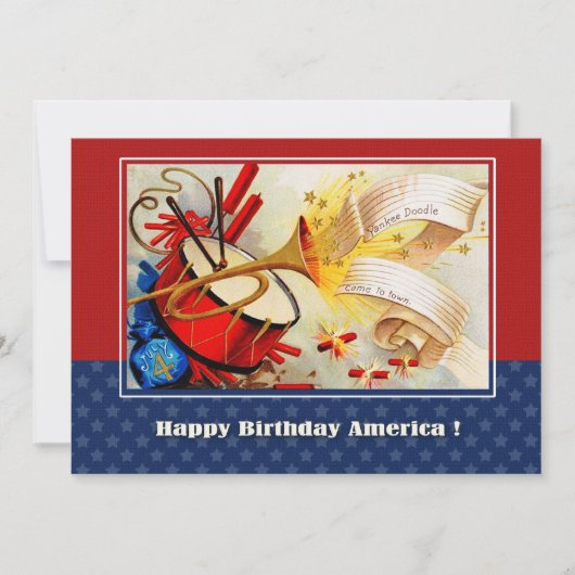 4 juli Feest | Event Design Kaart (Voorkant)