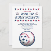4 juli-feest honkbal kaart (Voorkant)
