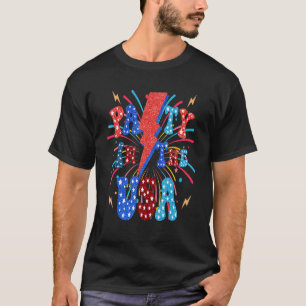 4 juli feest in de Verenigde Staten vuurwerk Manne T-shirt
