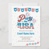 4 juli-feest in de VS Amerikaanse uitnodiging (Voorkant)