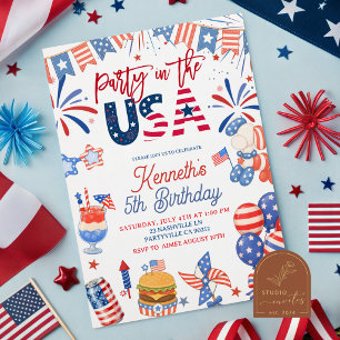 4 juli-feest in de VS patriotische verjaardag Kaart