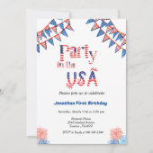 4 juli feest in de VS rood wit & blauw Kaart (Voorkant)