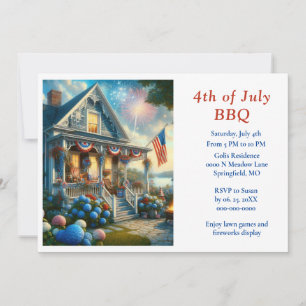 4 juli-feest kaart