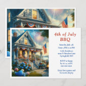 4 juli-feest kaart (Voorkant / Achterkant)