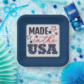 4 juli-feest MAKE IN DE VS Papieren Bordje (Feest)