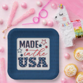 4 juli-feest MAKE IN DE VS Papieren Bordje (Feest)