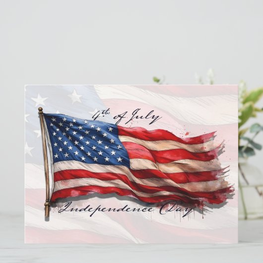 4 juli - Feest met de Amerikaanse vlag (Staand voorkant)