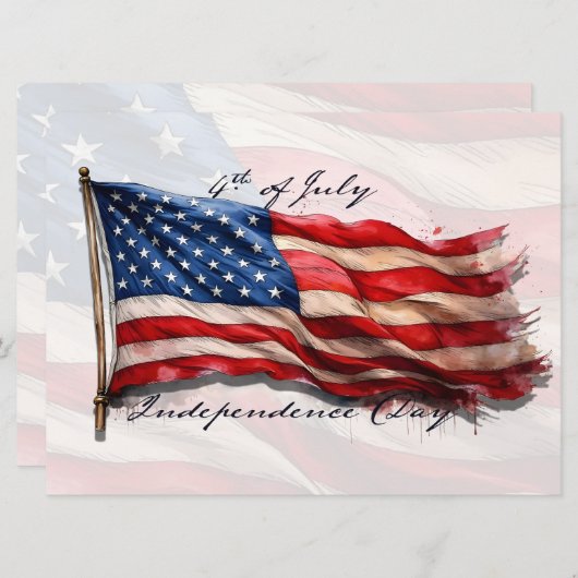 4 juli - Feest met de Amerikaanse vlag (Voorkant / Achterkant)