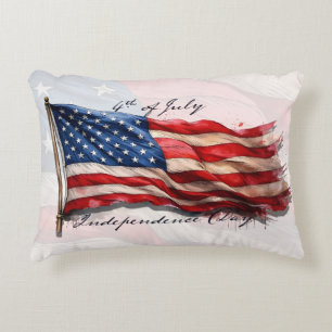 4 juli - Feest met de Amerikaanse vlag Accent Kussen
