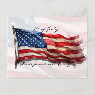 4 juli - Feest met de Amerikaanse vlag Feestdagenkaart
