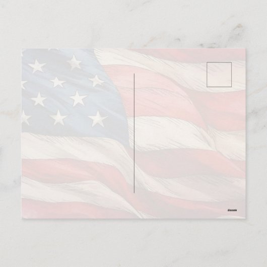 4 juli - Feest met de Amerikaanse vlag Feestdagenkaart (Achterkant)