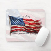 4 juli - Feest met de Amerikaanse vlag Muismat (Met muis)