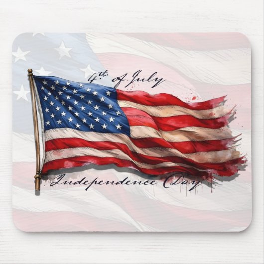 4 juli - Feest met de Amerikaanse vlag Muismat (Voorkant)