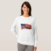 4 juli - Feest met de Amerikaanse vlag T-shirt (Voorkant volledig)