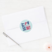 4 juli-feest ronde sticker (Envelop)
