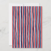 4 juli-feest Rood Wit Blauw Patriottisch Kaart (Achterkant)