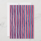 4 juli Feest Rood Wit Blauw Patriottisch Kaart (Achterkant)