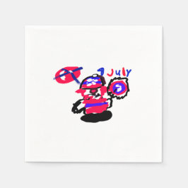 4 juli-feest servet