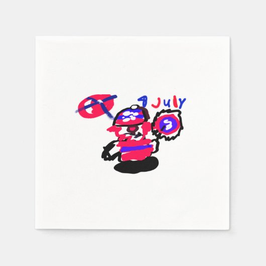 4 juli-feest servet (Voorkant)