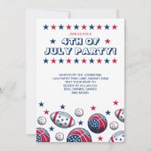 4 juli Feest Sportballen Kaart (Voorkant)