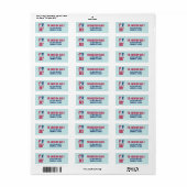 4 juli-feest terugkeeradres etiket (Full Sheet)