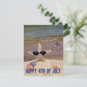 4 juli Feest Uitnodigen Kaart (Staand voorkant)