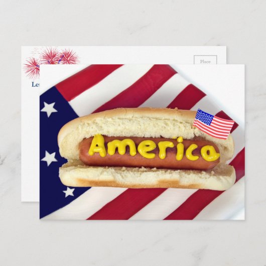 4 juli feest uitnodiging (Voorkant / Achterkant)