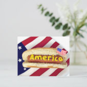 4 juli feest uitnodiging (Staand voorkant)