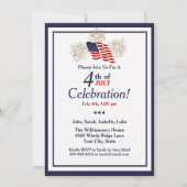 4 juli Feest VS Vlag Goud Vuurwerk Classic Kaart (Voorkant)