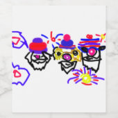 4 juli-feest wijn etiket (Enkel label)