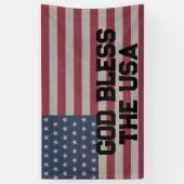 4 JULI FEESTBANNER GOD ZEGEN DE VS SPANDOEK (Verticaal)