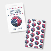 4 juli-feestbasketbal badge (Voor- en achterkant)